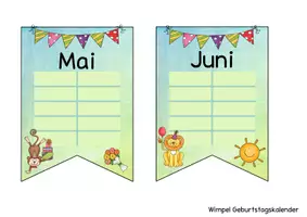 Vorschau - Bildkarten - Geburtstagskalender Wimpel - Seite 3