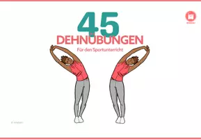 Vorschau - Poster - 45 Dehnübungen für den Sportunterricht / Stretching-Kartei - Seite 1