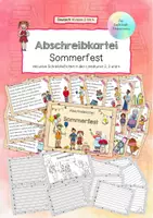 Vorschau - Arbeitsblätter - Abschreibkartei - Sommerfest (inkl. Schreibheftchen) - Deckblatt