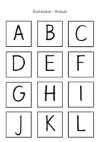 Vorschau - Fördermaterial/Inklusion - Buchstabenkarten mit Groß- und Kleinbuchstaben - Seite 1