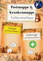 Vorschau - Mal- und Bastelvorlagen - Eichhörnchenklasse - Postmappe und Krankenmappe - Deckblatt