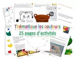 Aperçu - Cartes d'exercices - Thématique couleurs - Page de couverture