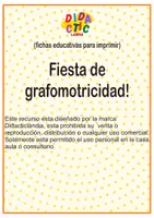 Vista previa - Manualidades / Dibujos para colorear - Fiesta de grafomotricidad 90 tarjetas - página 1