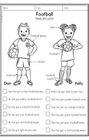 Vorschau - Arbeitsblätter - Football - Read & Colour - Seite 2