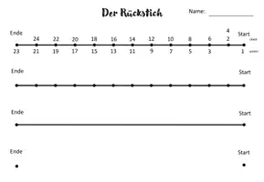 Vorschau - Arbeitsblätter - Nähen lernen. Vorstich und Rückstich - Deckblatt