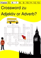 Vorschau - Spiele - Crossword Englisch Adjective Adverb - Deckblatt