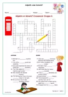 Vorschau - Spiele - Crossword Englisch Adjective Adverb - Seite 1