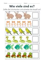 Vorschau - Arbeitsblätter - Haustiere Zählen/Mathematik - Klasse 1 und 2 - Seite 2