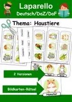 Vorschau - Arbeitsblätter - Leporello Thema Haustiere (Klasse 1 und 2) - Deckblatt