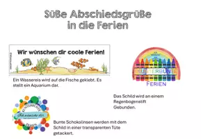 Vorschau - Mal- und Bastelvorlagen - Abschiedsgeschenke zum Ferienstart & zum Schuljahrsende - Seite 1