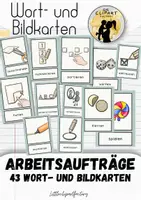 Vorschau - Bildkarten - Arbeitsaufträge visualisieren – Wort-Bild-Karten - Deckblatt