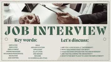 Vorschau - Anderer Materialtyp - Job Interview Preparation / Necessary Vocabulary/ ESL B2 - Deckblatt