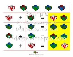 Aperçu - Cartes d'exercices - Mathématique de Noël - Page de couverture