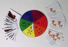 Aperçu - Cartes d'exercices - Jeu Pere Noel, rennes et cadeaux - Page de couverture