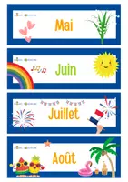 Aperçu - Apprentissages en autonomie - Graines d'O - Affichettes - Les mois de l'année - Page 1