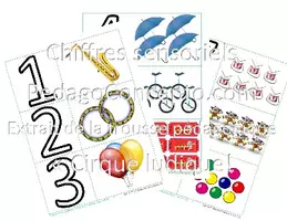 Aperçu - Cartes d'exercices - Chiffres sensoriels - Page de couverture