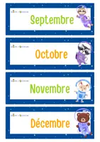 Aperçu - Affichage - Graines d'O - Affichettes - Les mois de l'année - Espace - Page 2