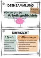 Vorschau - Spiele - Ideensammlung Übungen für das Arbeitsgedächtnis - Seite 1