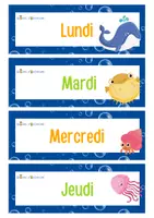 Aperçu - Apprentissages en autonomie - Graines d'O - Affichettes - Les jours de la semaine - Page de couverture