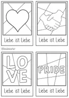 Vorschau - Mal- und Bastelvorlagen - Pride Month / Liebe / LGBTQIA+ Mosaik & Pop-Art FREEBIE - Seite 3