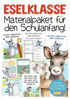 Vorschau - Mal- und Bastelvorlagen - Eselklasse Schulanfang Materialpaket Klassentier Esel - Deckblatt