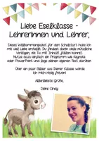 Vorschau - Mal- und Bastelvorlagen - Eselklasse Schulanfang Materialpaket Klassentier Esel - Seite 1