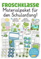Vorschau - Mal- und Bastelvorlagen - Froschklasse Materialpaket Schulanfang Grundschule - Deckblatt