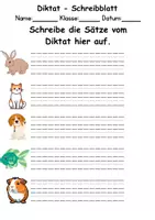 Vorschau - Arbeitsblätter - GRATIS - Diktat Thema Haustiere - DaZ/DaF, Deutsch (Klasse 1 bis 4) - Seite 2