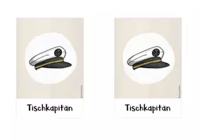 Vorschau - Bildkarten - Tischkapitän - Gruppentische - Aufsteller - Seite 1