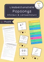 Vorschau - Arbeitsblätter - Popsongs: Aufbau und Bestandteile mit Liedbeispielen - Deckblatt