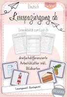 Vorschau - Arbeitsblätter - Lesespaziergang Laut ch - Lautverbindung ch - Deckblatt