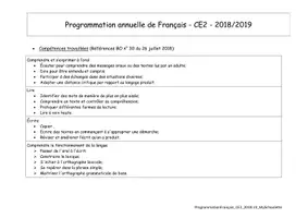 Aperçu - Préparation de séance / Séance complète - Programmation Annuelle en EDL CE2 - Page de couverture