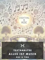 Vorschau - Text - Textanalyse/Textbeschreibung Songtext "Alles ist Musik" (Bibi & Tina - Tohuwabohu total) - Deckblatt