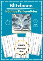 Vorschau - Arbeitsblätter - Blitzlesen - Häufige Fehlerwörter - Deckblatt