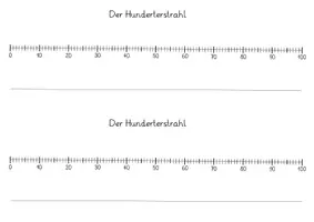 Vorschau - Arbeitsblätter - Hunderterstrahl und leerer Rechenstrich - Deckblatt