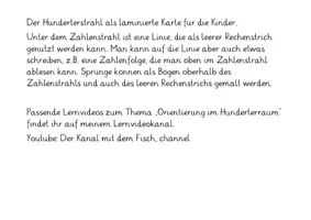 Vorschau - Arbeitsblätter - Hunderterstrahl und leerer Rechenstrich - Seite 1
