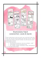 Vorschau - Mal- und Bastelvorlagen - Motivierende Lesezeichen - LESEN und MALEN - Deckblatt
