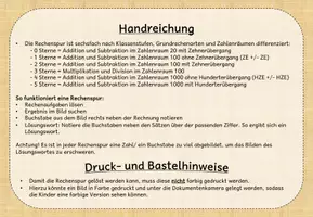 Vorschau - Arbeitsblätter - Rechenspur - Sommer - alle Grundrechenarten (Klasse 1-3) - Seite 1