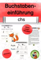 Vorschau - Arbeitsblätter - Buchstabeneinführung chs Geschichte Übungen differenziert - Deckblatt