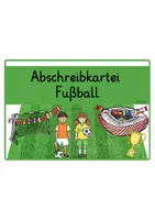 Vorschau - Aufgabenkarten - Abschreibkartei Fußball EM 2024 Lesekartei Schönschrift - Seite 1