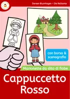 anteprima - Materiale per pittura e bricolage - Cappuccetto Rosso - Marionette a Dito - Favola - Pagina di copertina