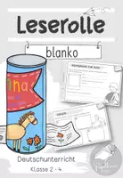 Vorschau - Arbeitsblätter - Leserolle blanko zur Buchvostellung oder als Lesetagebuch - Deckblatt