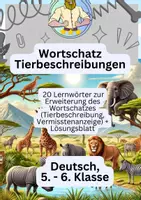 Vorschau - Arbeitsblätter - Tierbeschreibungen – Wortschatz & Wortspeicher - Deckblatt