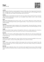 Vorschau - Arbeitsblätter - Niger (Infotext and Exercises) - Deckblatt