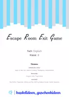 Vorschau - Arbeitsblätter - Escape Room Exit Game Class 8 - Deckblatt