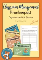 Vorschau - Arbeitsblätter - Krankenpost Krankenmappe Fuchsklasse - Deckblatt