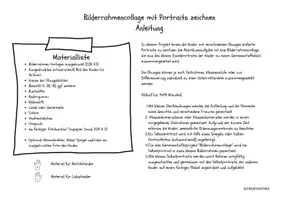 Vorschau - Unterrichtsreihen - Kunstprojekt: Portrait-Collage/ Portraits zeichnen üben - Seite 1