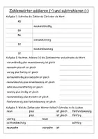 Vorschau - Arbeitsblätter - DaZ/DaF - Zehnerzahlen - Zahlenwörter addieren/subtrahieren - Deckblatt