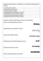 Vorschau - Arbeitsblätter - DaZ/DaF - Zehnerzahlen - Zahlenwörter addieren/subtrahieren - Seite 1