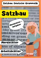 Vorschau - Arbeitsblätter - Satzbau Deutsch: Hauptsätze, Nebensätze, Satzgefüge Übungen - Deckblatt
